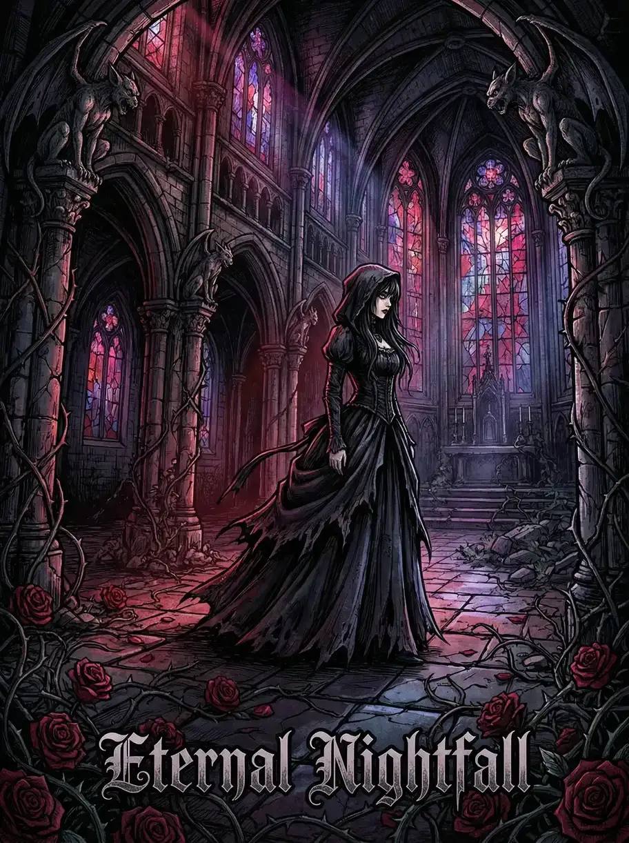 里番 永夜降临 暗黑哥特动漫封面