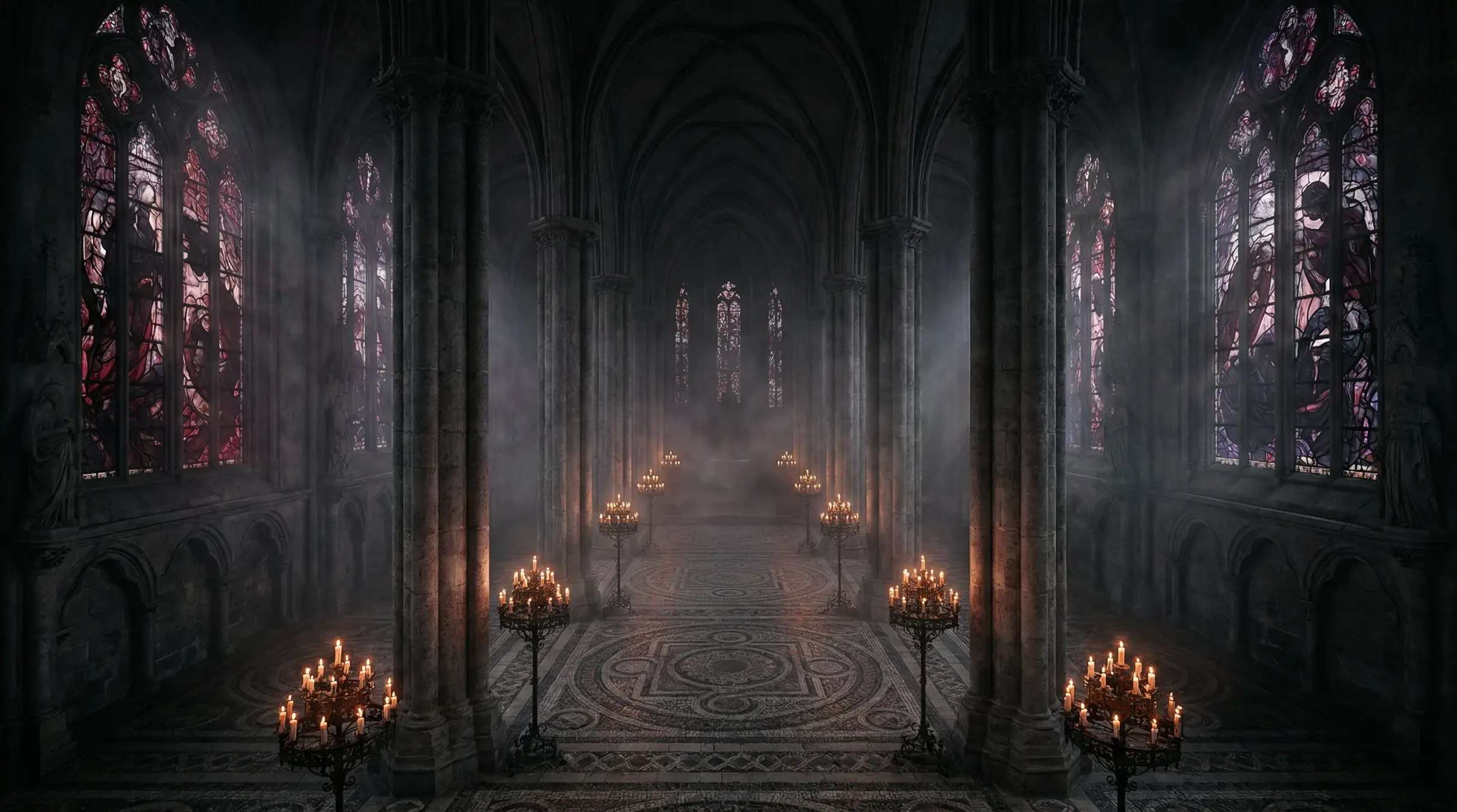 里番 暗黑哥特教堂风格首页背景